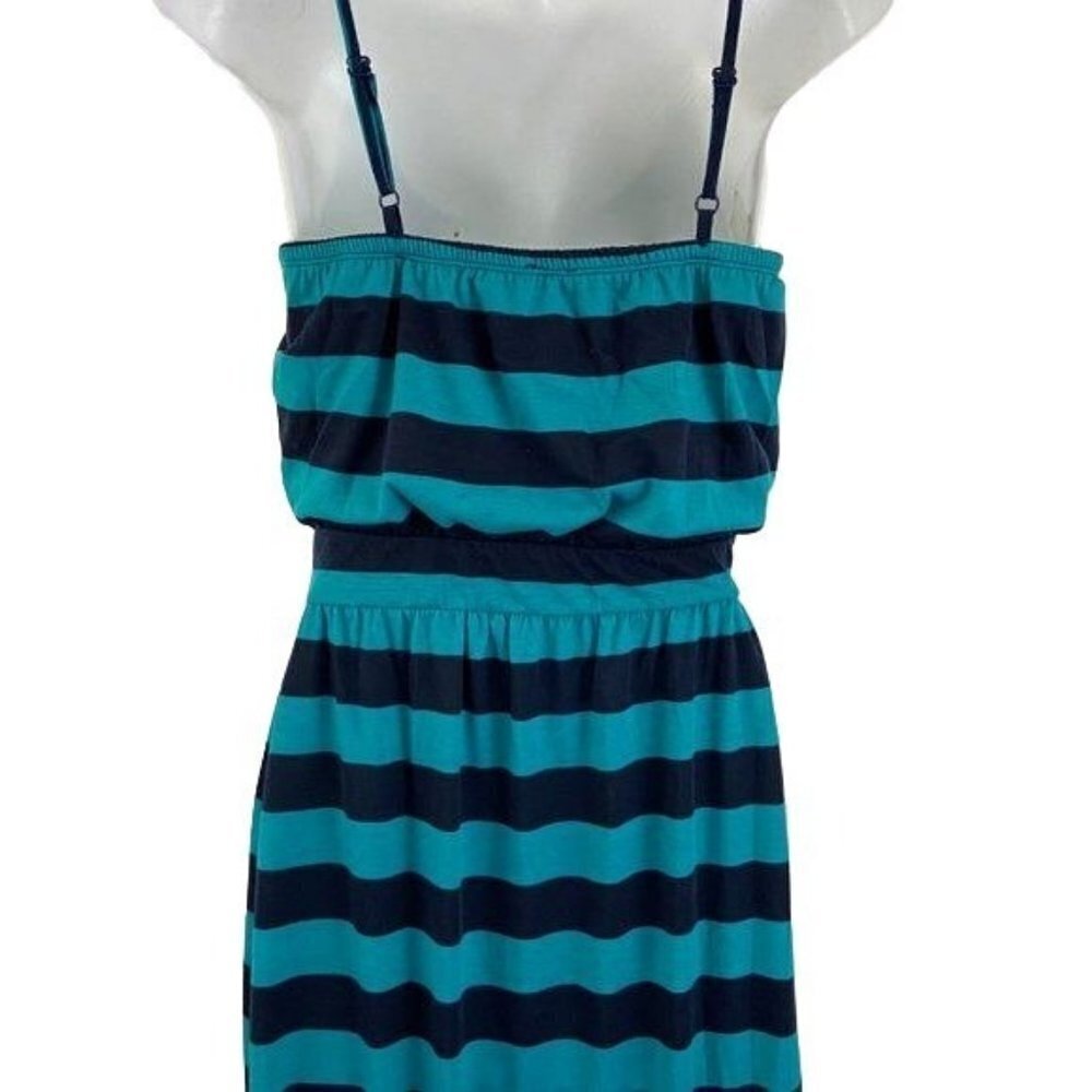 August Salt Blue Striped Knit Maxi Dress Size S NWT - Picture 7 of 7